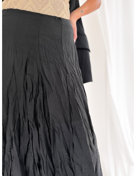 Embossed maxi skirt