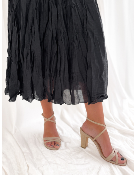 Maxi skirt goffrata