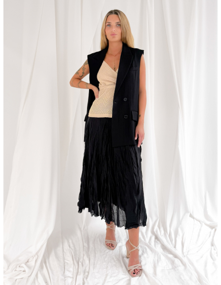 Maxi skirt goffrata