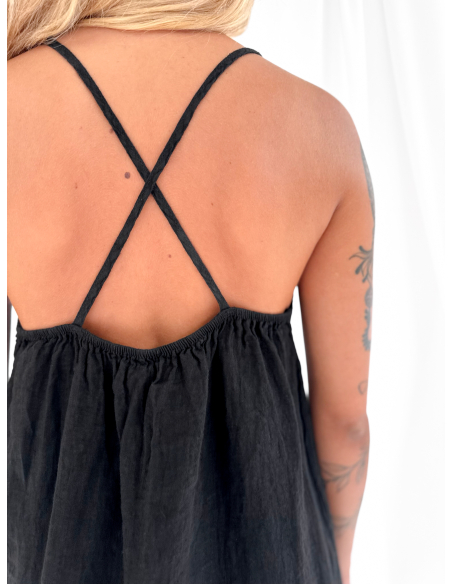 Mini dress in lino
