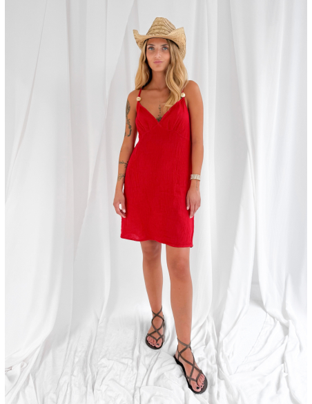 Mini dress in lino