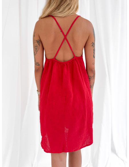 linen mini dress