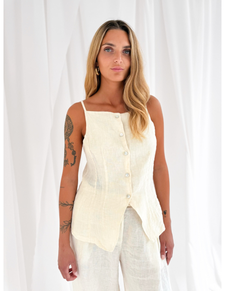Linen vest