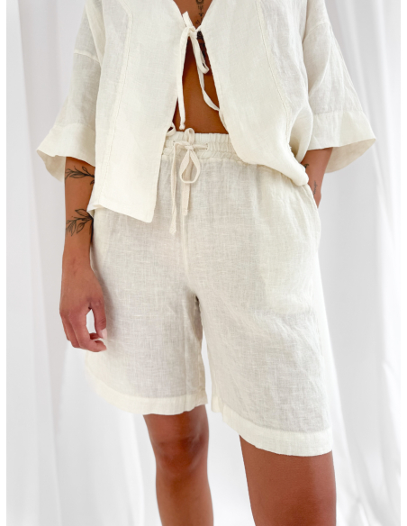 Linen Bermuda shorts