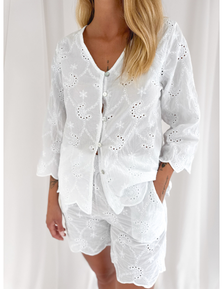Camicia in pizzo San Gallo