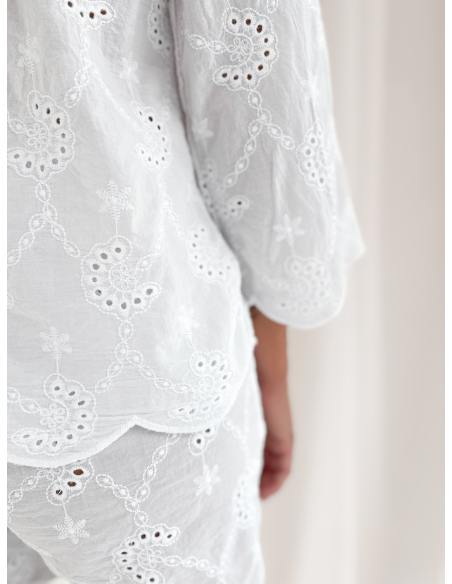Camicia in pizzo San Gallo