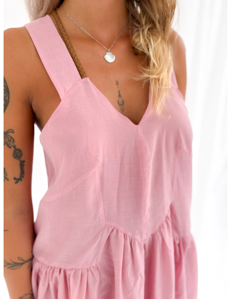 Mini dress in mussola di cotone