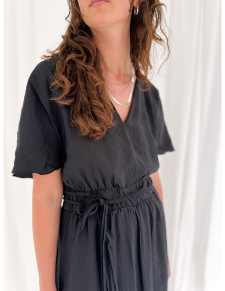 Maxi Dress with Waist Straps