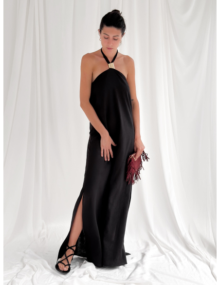 Maxi dress con dettaglio metallico