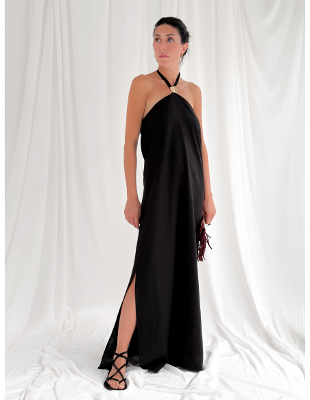Maxi dress con dettaglio metallico