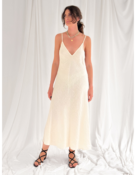Long linen dress