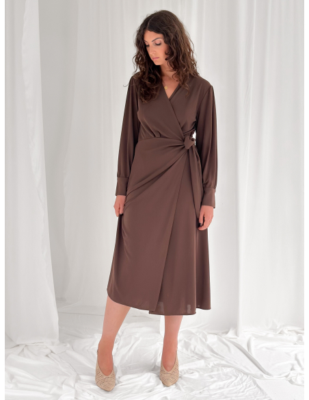 Long wrap dress