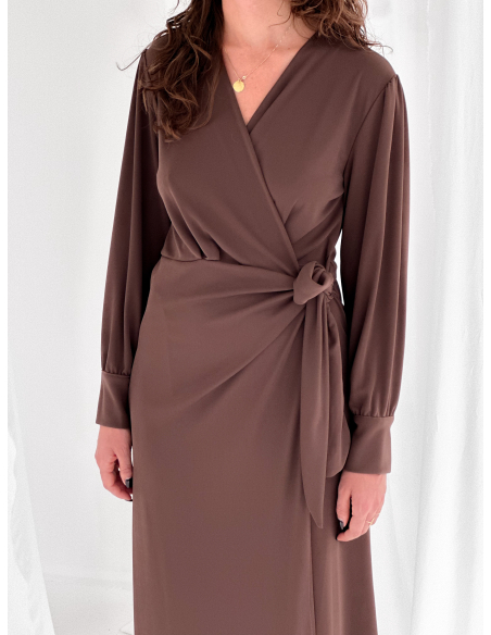 Long wrap dress