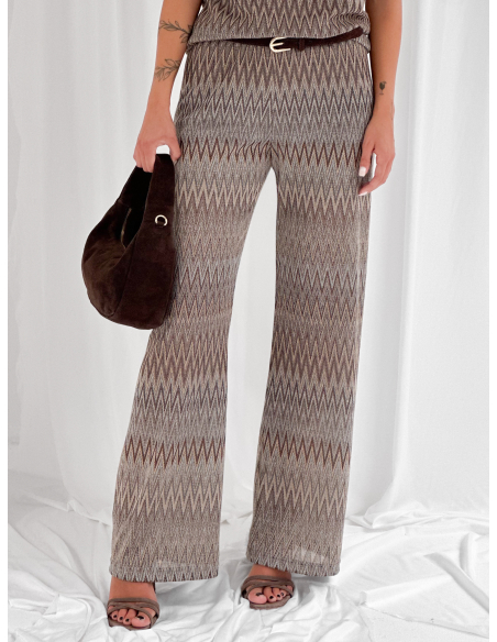 Pantalone in maglia jacquard