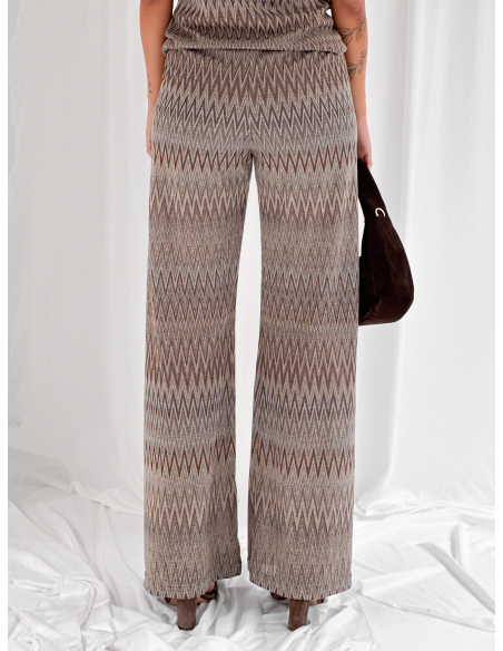 Pantalone in maglia jacquard