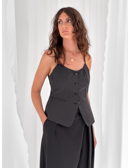 Gilet a bustier in satin