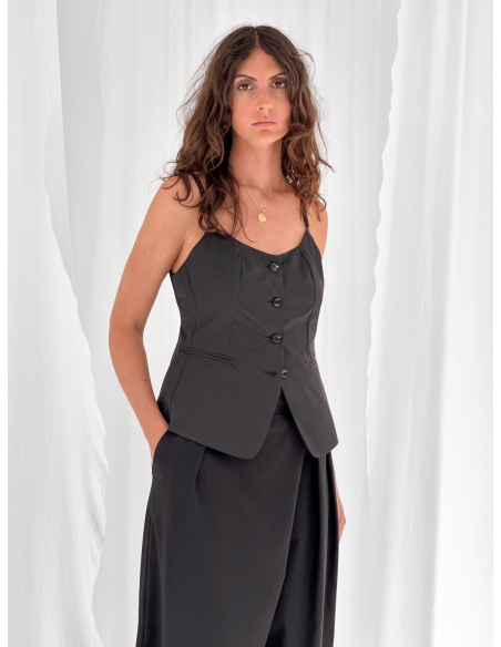 Gilet a bustier in satin
