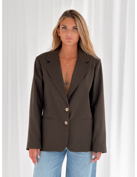 Giacca check con bottoni regolabili Coming Soon