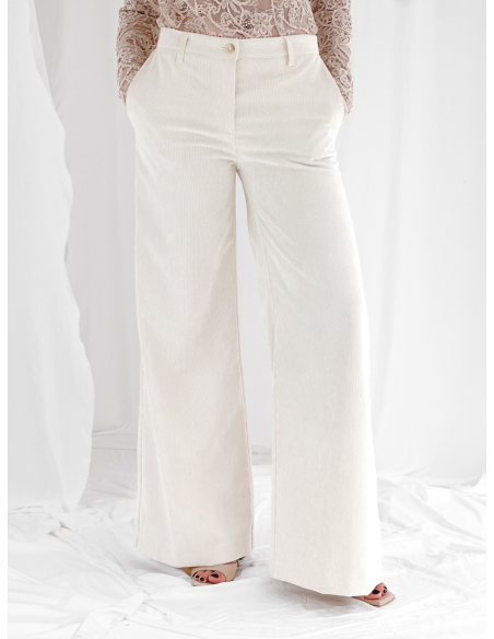 Velvet palazzo trousers
