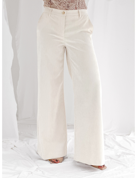 Pantalone a palazzo in velluto