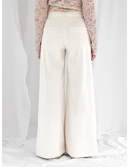 Pantalone a palazzo in velluto