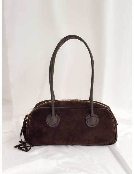 Camille Suede Moka Bag