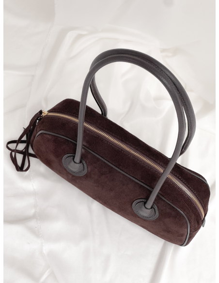 Camille Suede Moka Bag