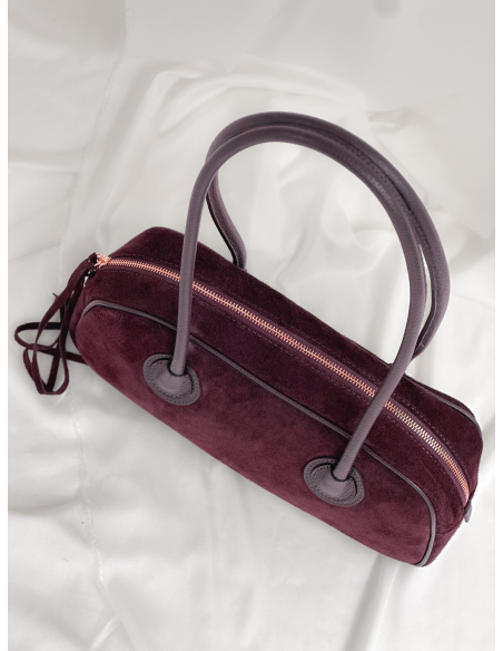 Camille Suede Bordeaux Bag