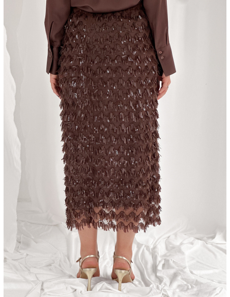 Gonna midi in paillettes