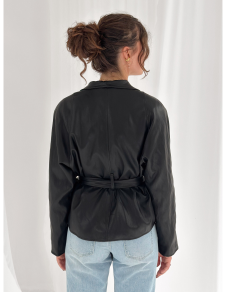 Giacca Kimono in simil ecopelle