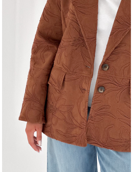 Oversized suede blazer