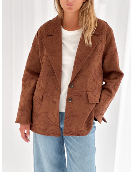 Oversized suede blazer