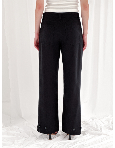 Palazzo trousers in cotton drill