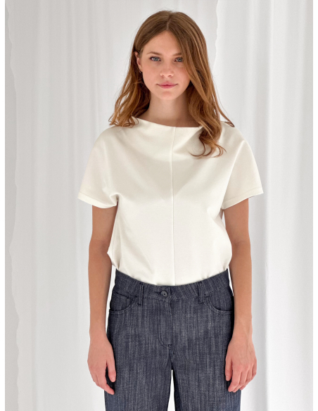 Maglia milano con scollo a cratere