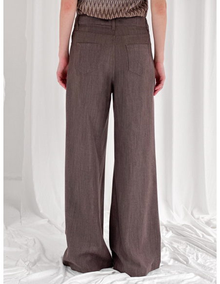 Pantalone fluido in viscosa di eucalipto