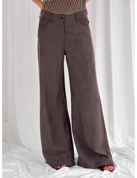 Pantalone fluido in viscosa di eucalipto