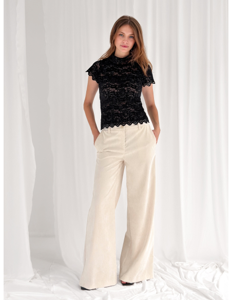 Pantalone a palazzo in velluto