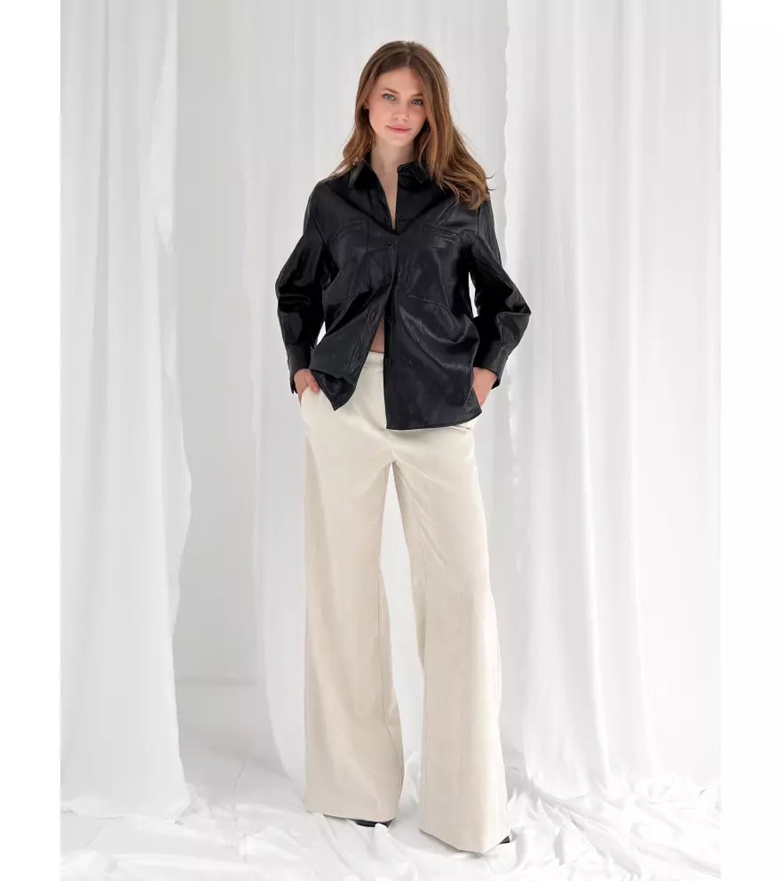 Pantalone a palazzo in velluto