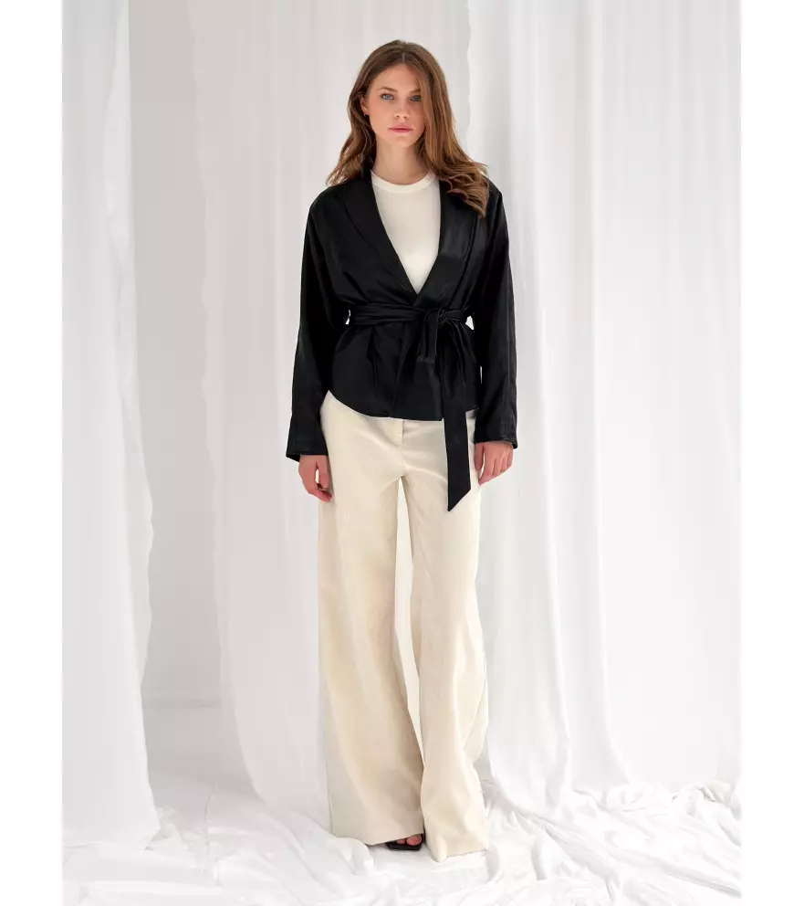 Pantalone a palazzo in velluto