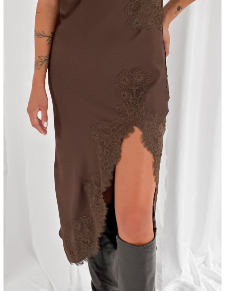 Abito lingerie in raso di viscosa