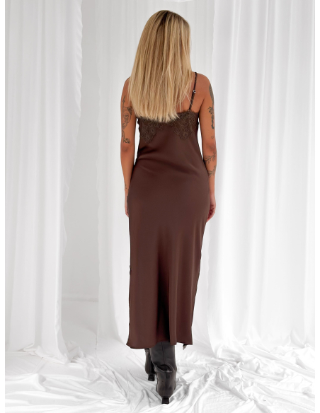Abito lingerie in raso di viscosa