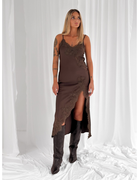 Abito lingerie in raso di viscosa