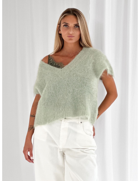 Gilet in mohair blend