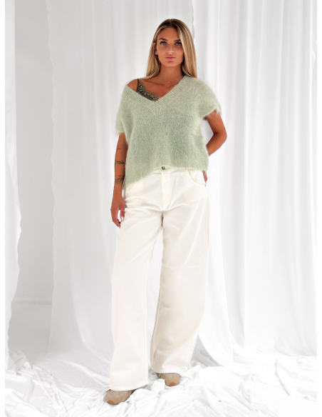 Gilet in mohair blend