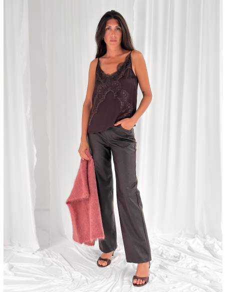 Eco leather trousers