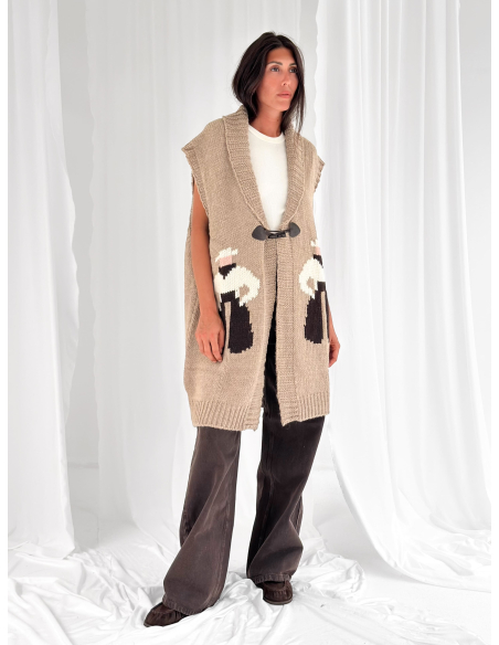 Gilet western in jacquard