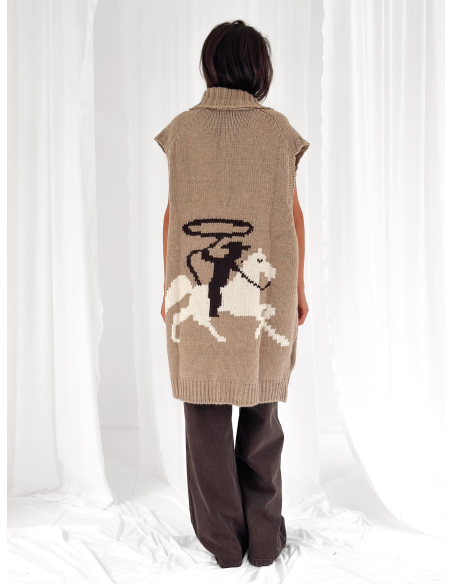 Gilet western in jacquard