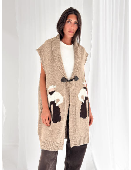 Gilet western in jacquard