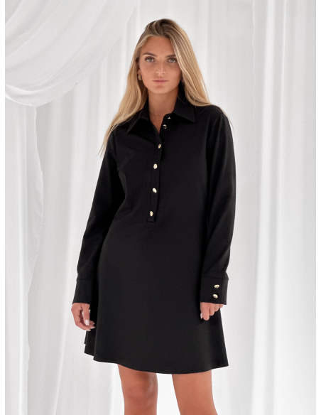 Mini jersey polo dress