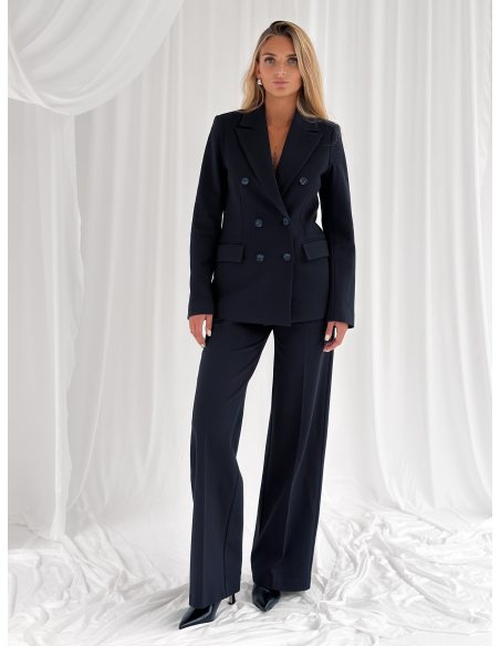 Herringbone Milano palazzo trousers